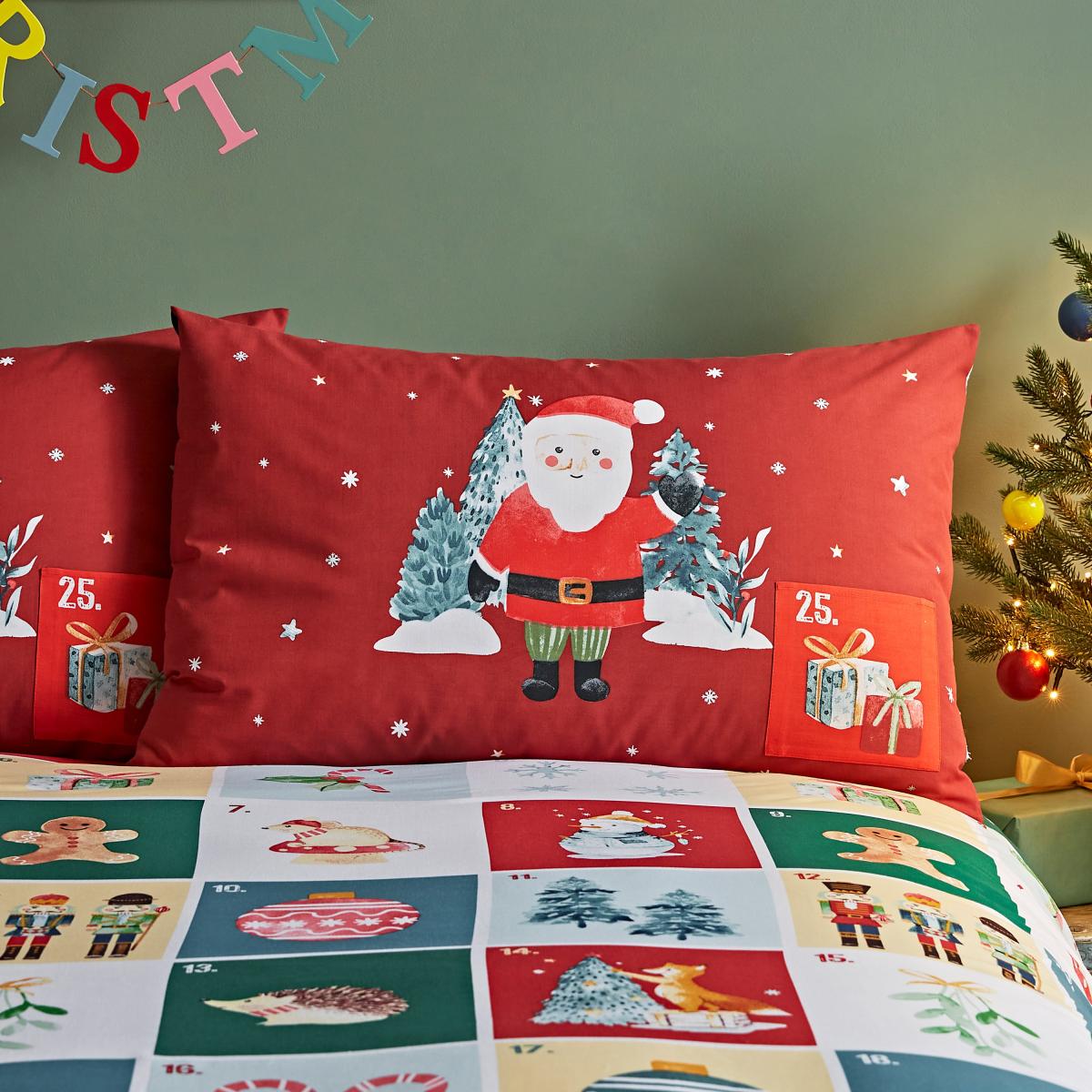 Catherine Lansfield Christmas Advent Calendar Duvet Cover and Pillowcase Set – image 3