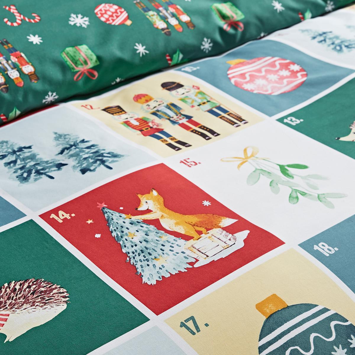 Catherine Lansfield Christmas Advent Calendar Duvet Cover and Pillowcase Set – image 4