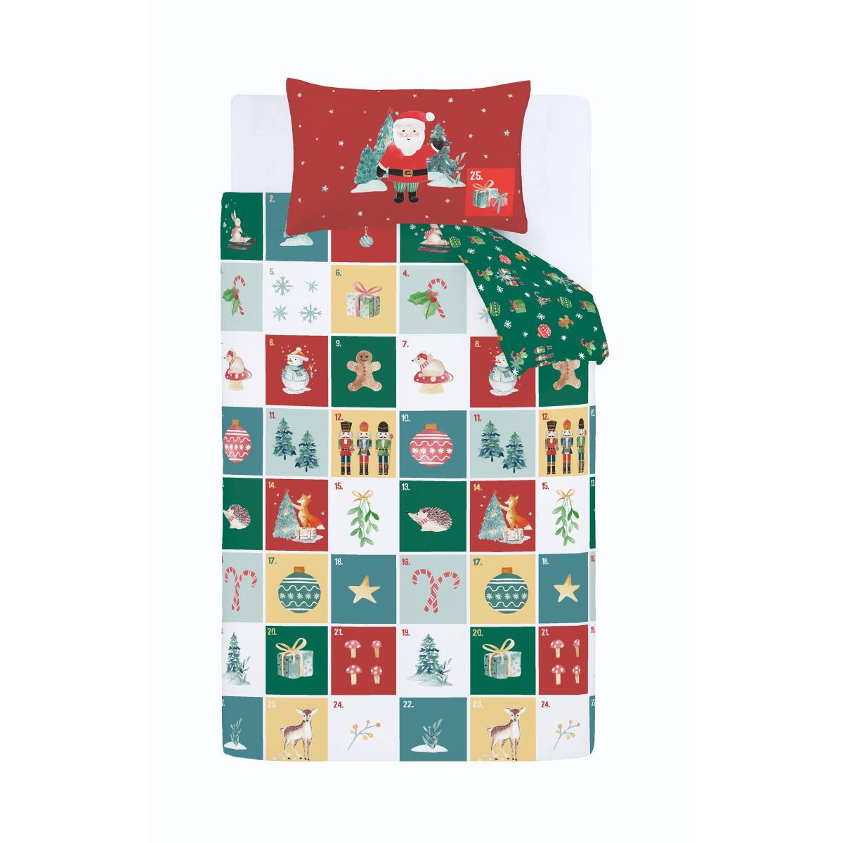 Catherine Lansfield Christmas Advent Calendar Duvet Cover and Pillowcase Set – image 5