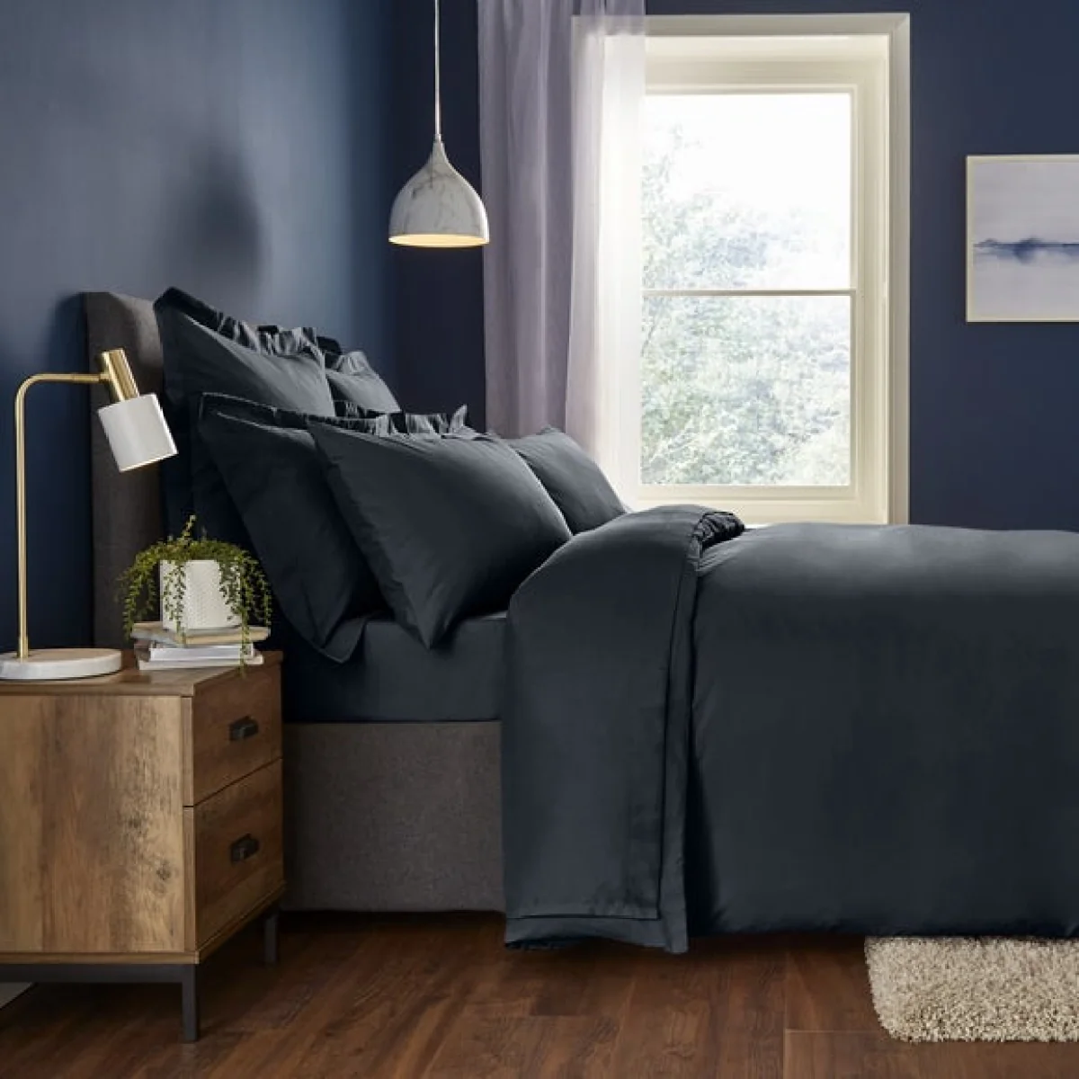 Fogarty Soft Touch Duvet Cover and Pillowcase Set Luxe Navy – image 2