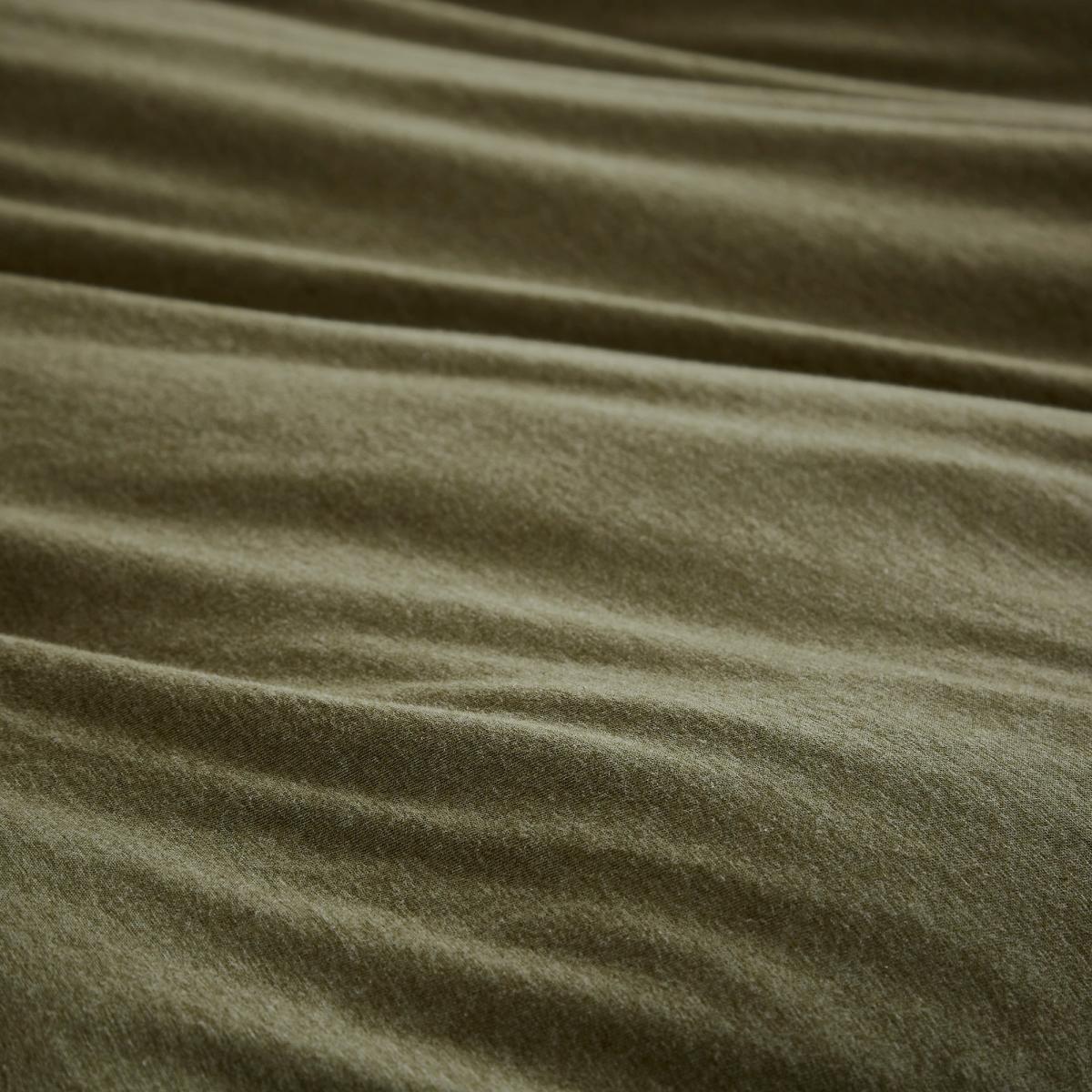 Elements Cotton Jersey Plain Duvet Cover & Pillowcase Set Olive (Green) – image 3