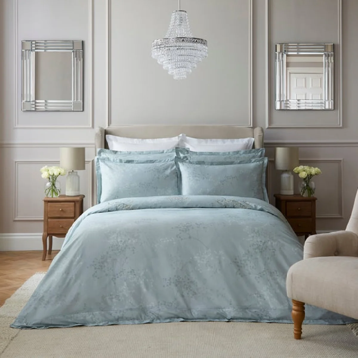 Dorma Gypsophilia Mineral Duvet Cover and Pillowcase Set Mineral – image 3
