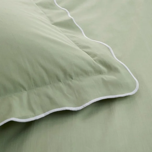Appletree Boutique Scallop Edge 200 Thread Count 100% Cotton Duvet Cover & Pillowcase Set – image 3
