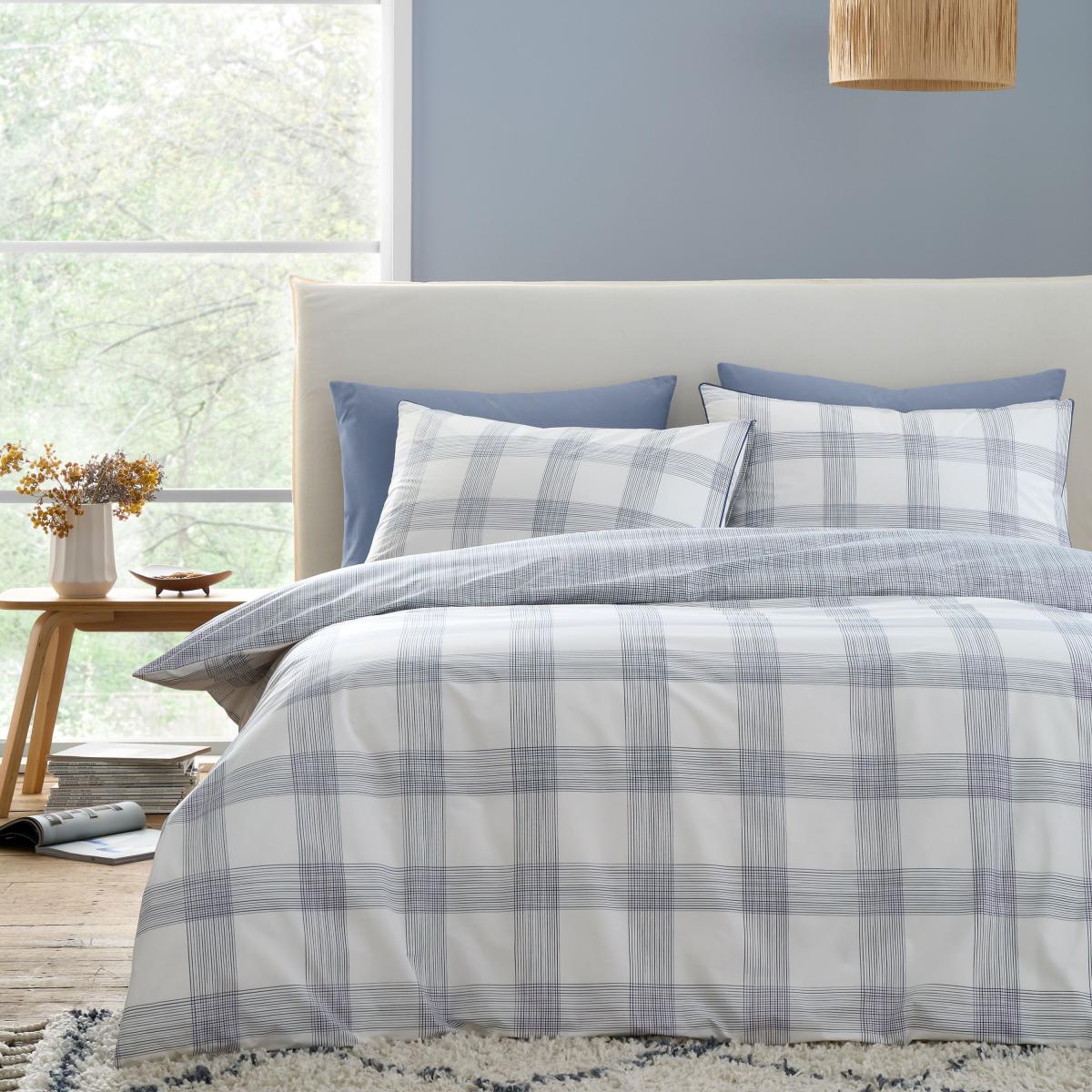 Bianca Marlow Check Reversible Duvet Cover & Pillowcase Set – image 3