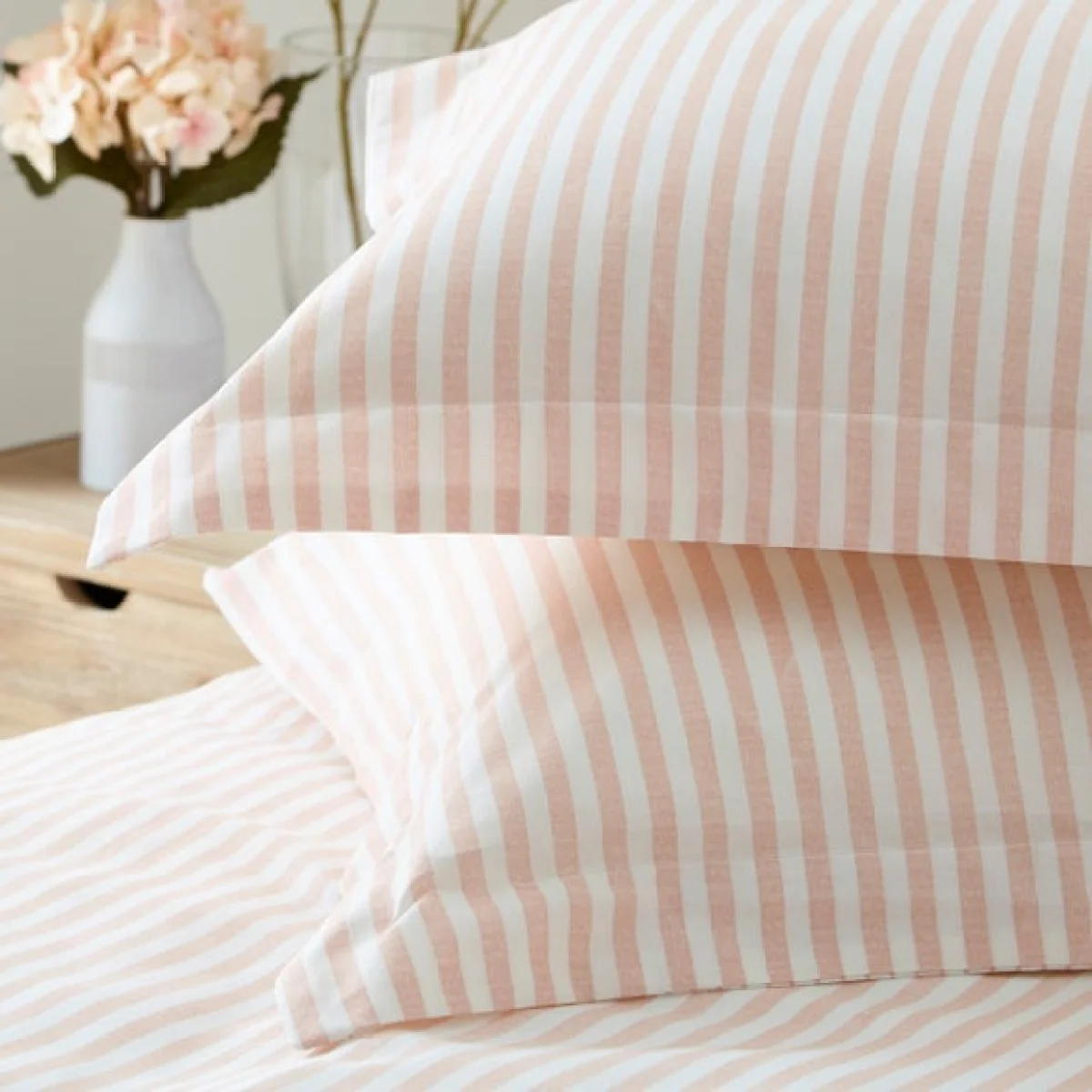 The Linen Yard Hebden Blush 100% Cotton Duvet Cover & Pillowcase Set Blush – image 4
