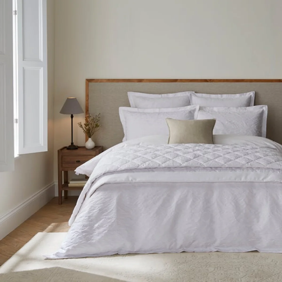 Dorma Winchester White Duvet Cover & Pillowcase Set White – image 4