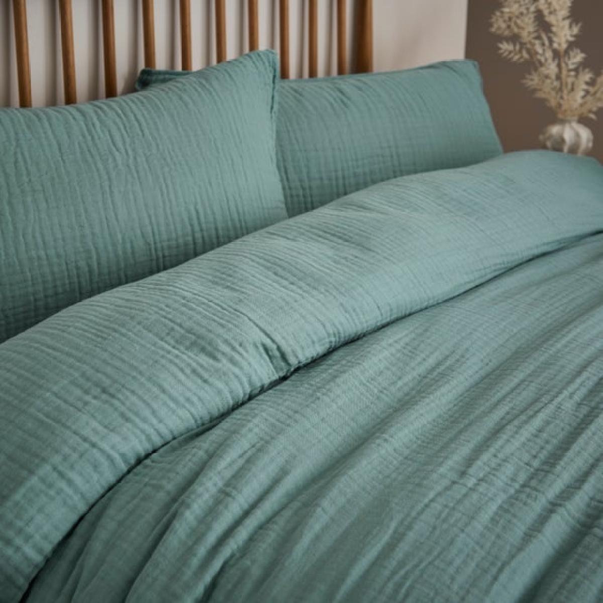 Cotton Muslin Duvet Cover and Pillowcase Set – image 3