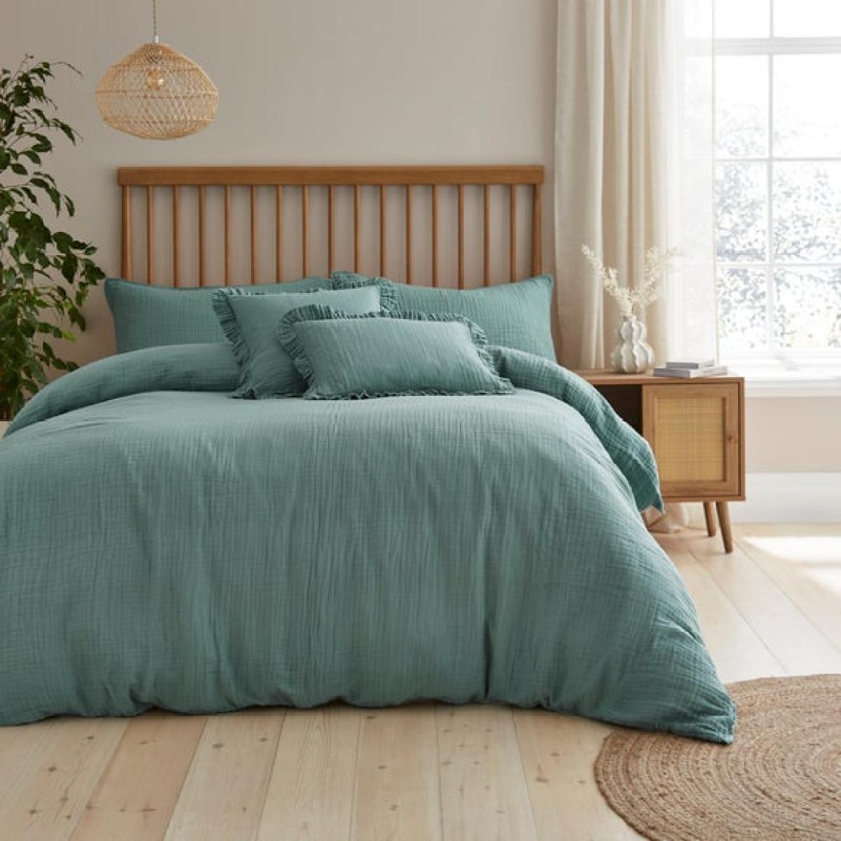 Cotton Muslin Duvet Cover and Pillowcase Set – image 1