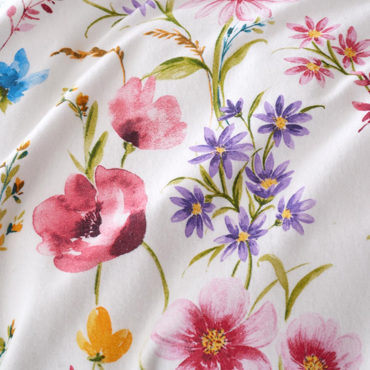 Foxley Ditsy Floral Brushed Cotton Duvet Cover and Pillowcase Set White – image 5