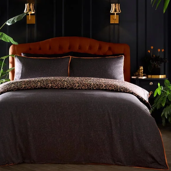 Laurence Llewelyn-Bowen Roxy Leopard Print 100% Cotton Duvet Cover & Pillowcase Set – image 2