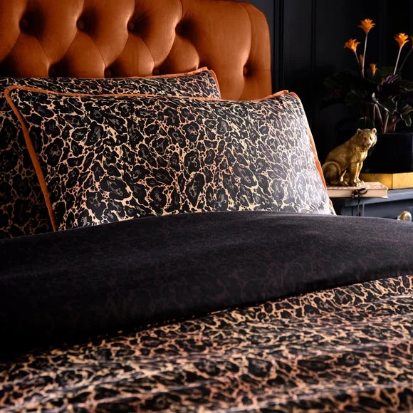 Laurence Llewelyn-Bowen Roxy Leopard Print 100% Cotton Duvet Cover & Pillowcase Set – image 4