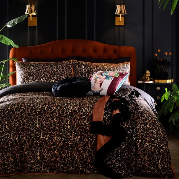 Laurence Llewelyn-Bowen Roxy Leopard Print 100% Cotton Duvet Cover & Pillowcase Set – image 5