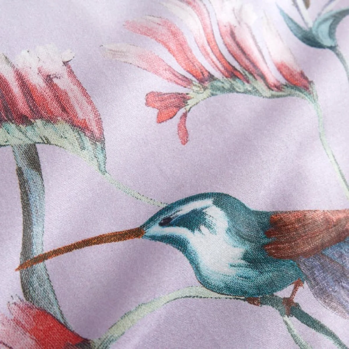 Peacock Gardenia Grey 100% Cotton Duvet Cover and Pillowcase Set Grey – image 5