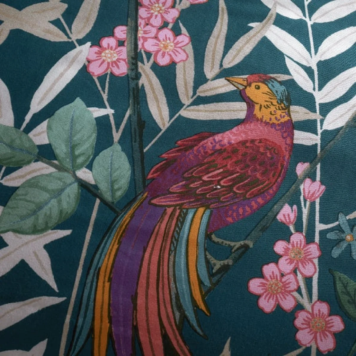 Catherine Lansfield Tropical Floral Birds Reversible Green Duvet Cover & Pillowcase Set Green – image 4