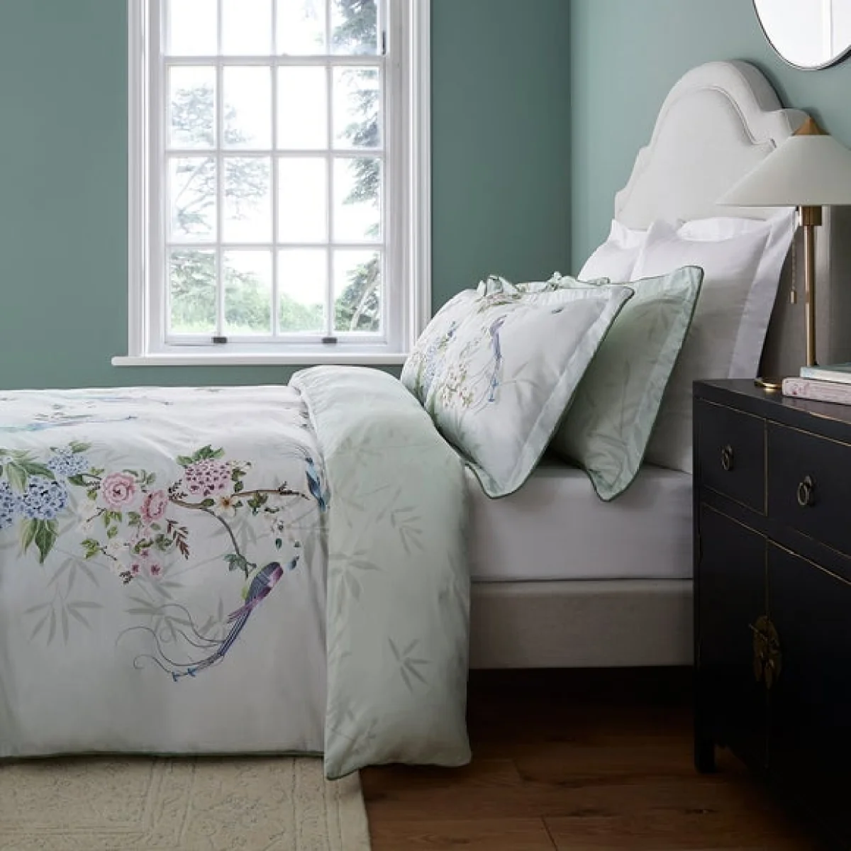 Dorma Love Bird Cotton Duvet Cover and Pillowcase Set Green – image 3
