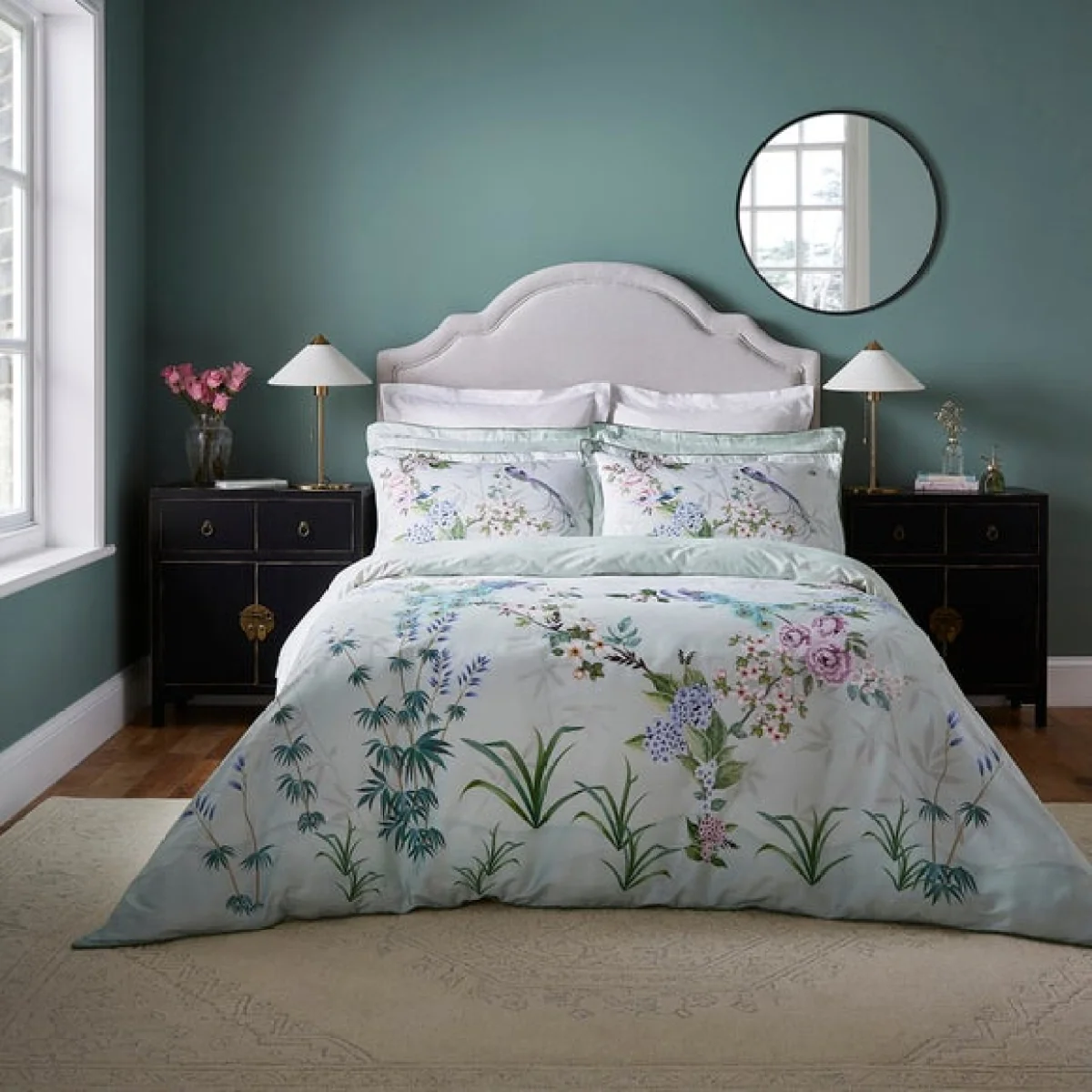 Dorma Love Bird Cotton Duvet Cover and Pillowcase Set Green – image 6