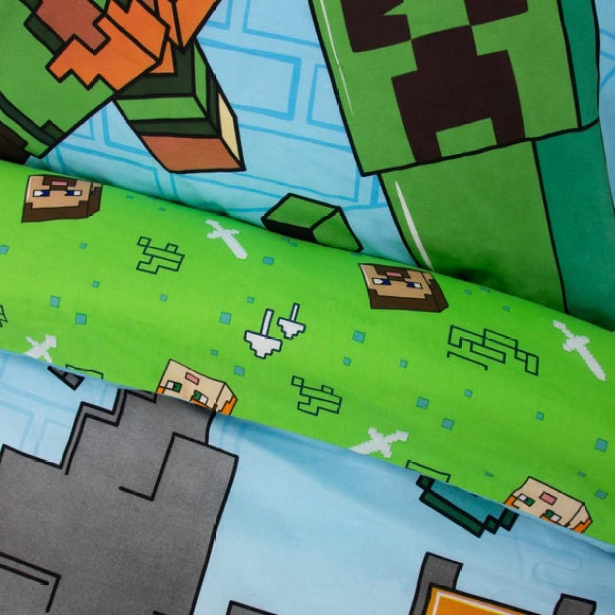Minecraft Levels Polycotton Duvet Cover & Pillowcase Set – image 5