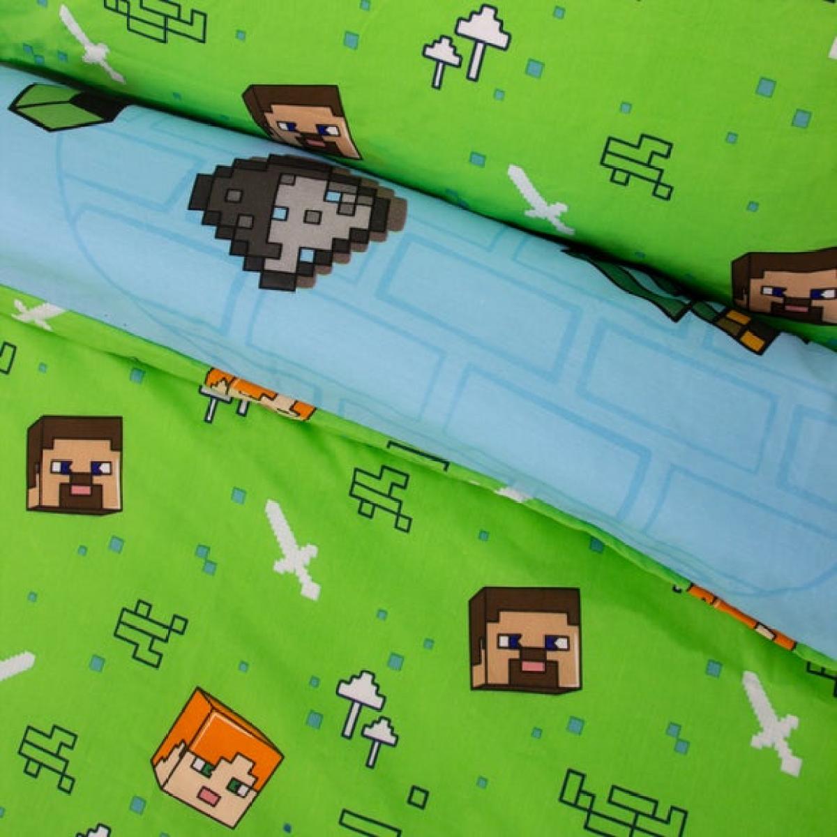 Minecraft Levels Polycotton Duvet Cover & Pillowcase Set – image 6