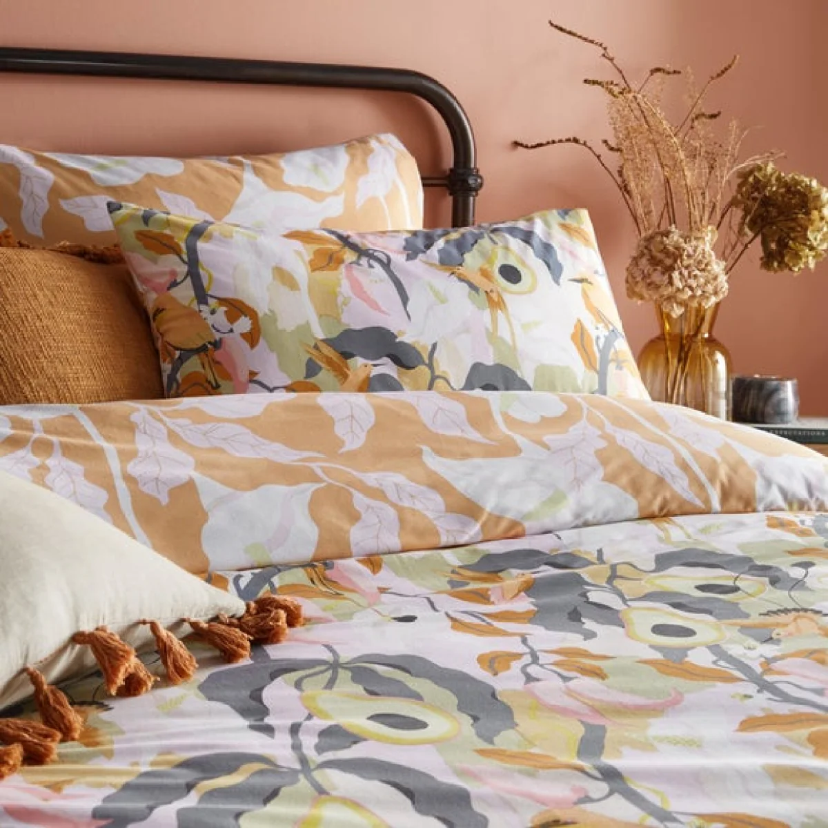 furn. Huerta Orange Duvet Cover and Pillowcase Set Orange – image 4