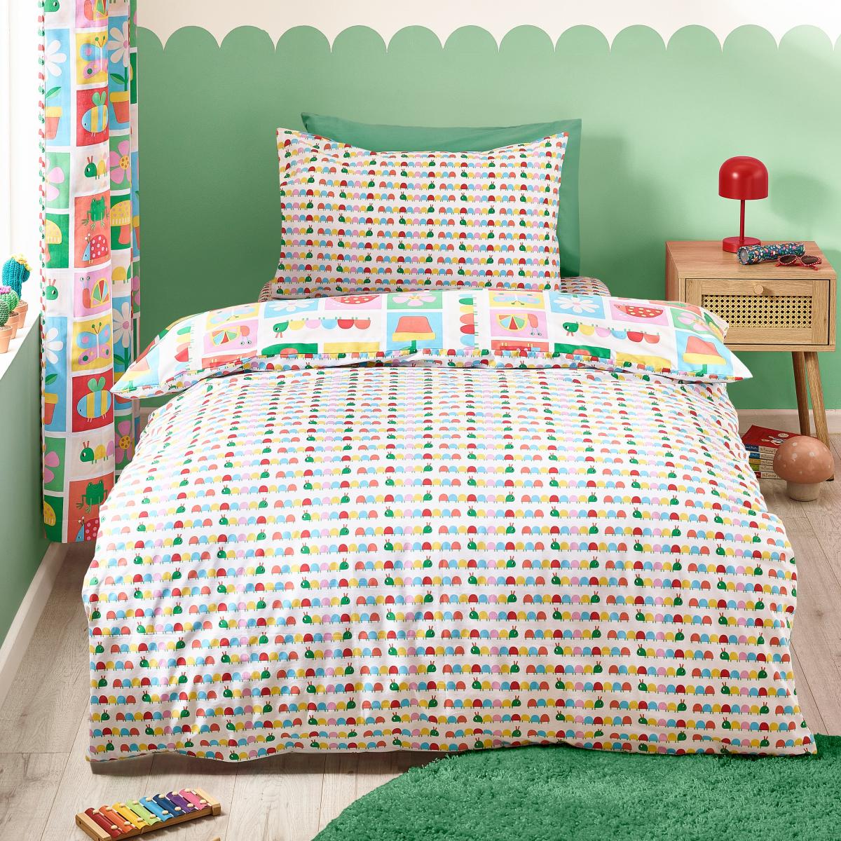 Catherine Lansfield Curious Caterpillar Polycotton Duvet Cover & Pillowcase Set – image 3