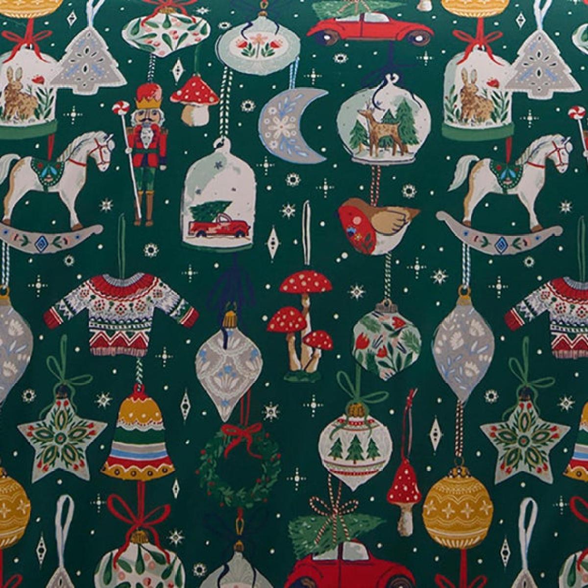 Fusion Christmas Ornaments Polycotton Duvet Cover & Pillowcase Set – image 3