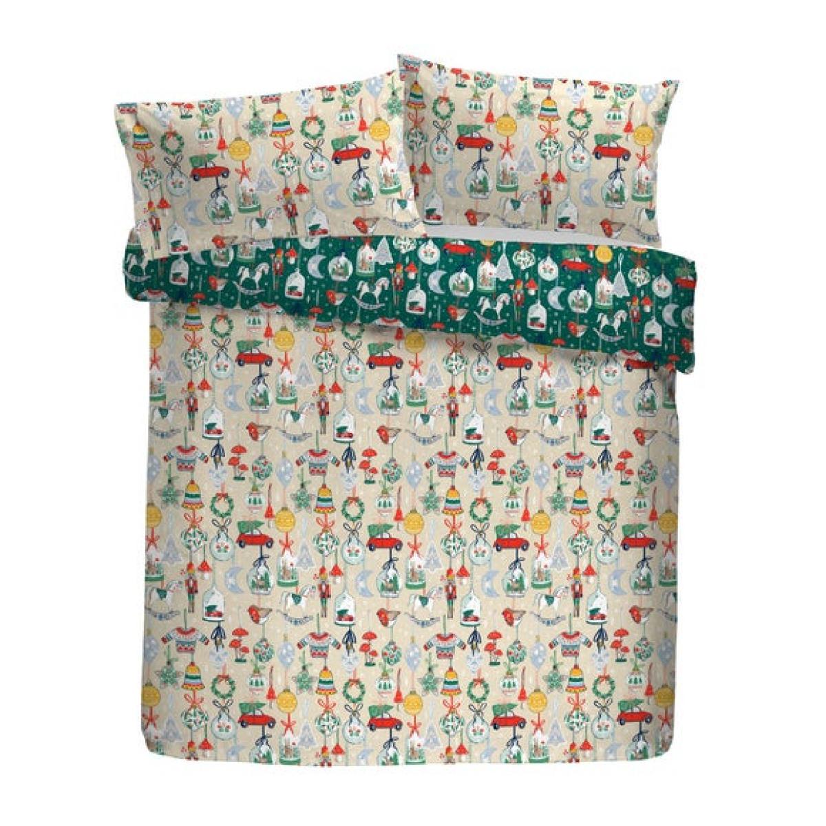 Fusion Christmas Ornaments Polycotton Duvet Cover & Pillowcase Set – image 5