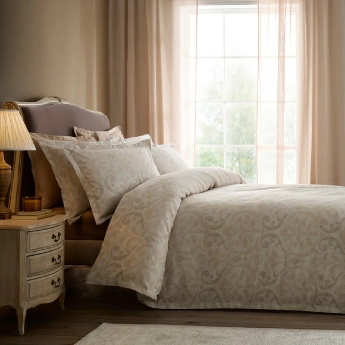 Dorma Rhaine 100% Cotton Jacquard Duvet Cover & Pillowcase Set – image 4