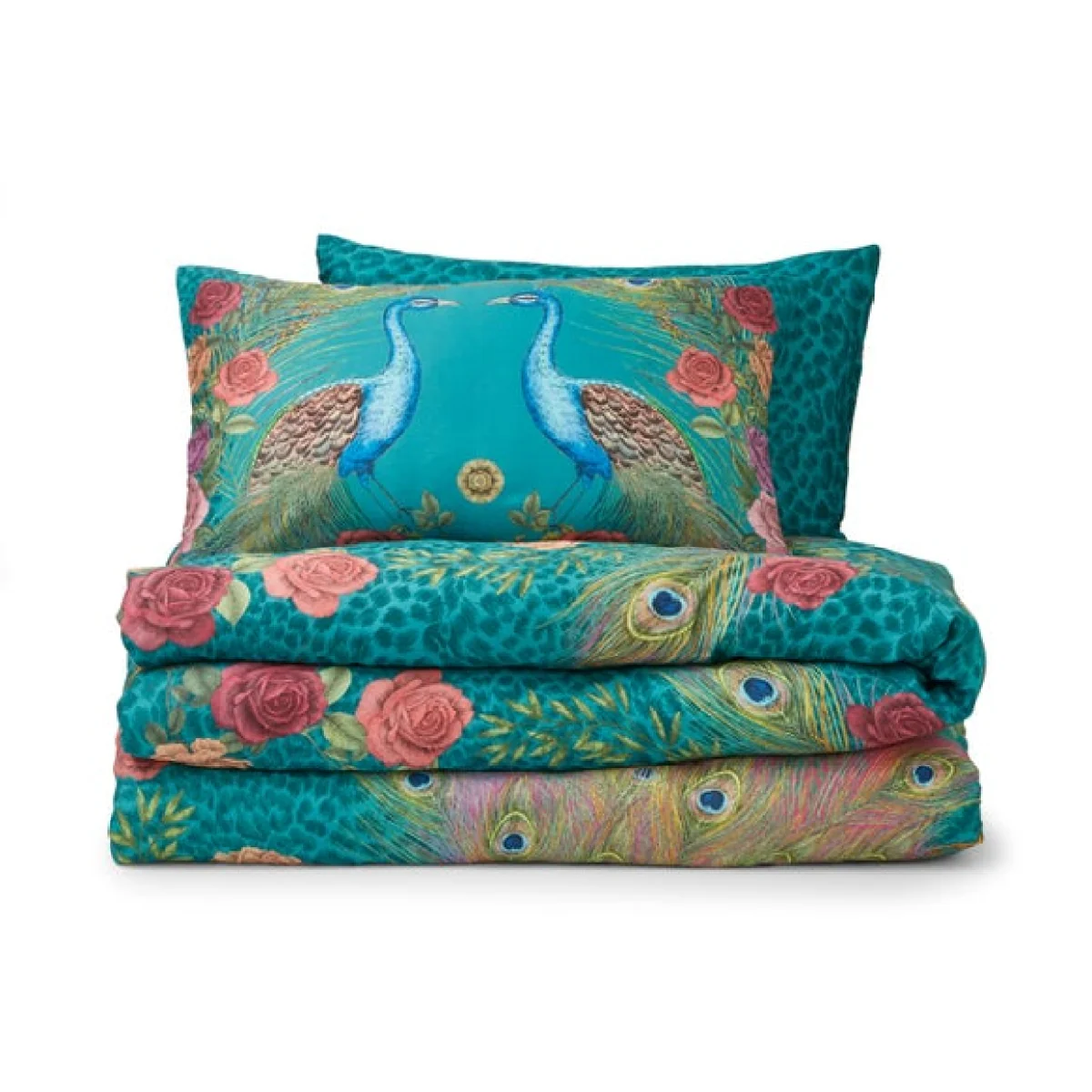 Matthew Williamson Xanadu Peacock 200 Thread Count Cotton Pink Duvet Cover and Pillowcase Set Pink – image 6