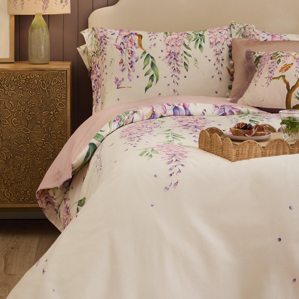 Mariposa Floral 100% Cotton Duvet Cover and Pillowcase Set – image 2