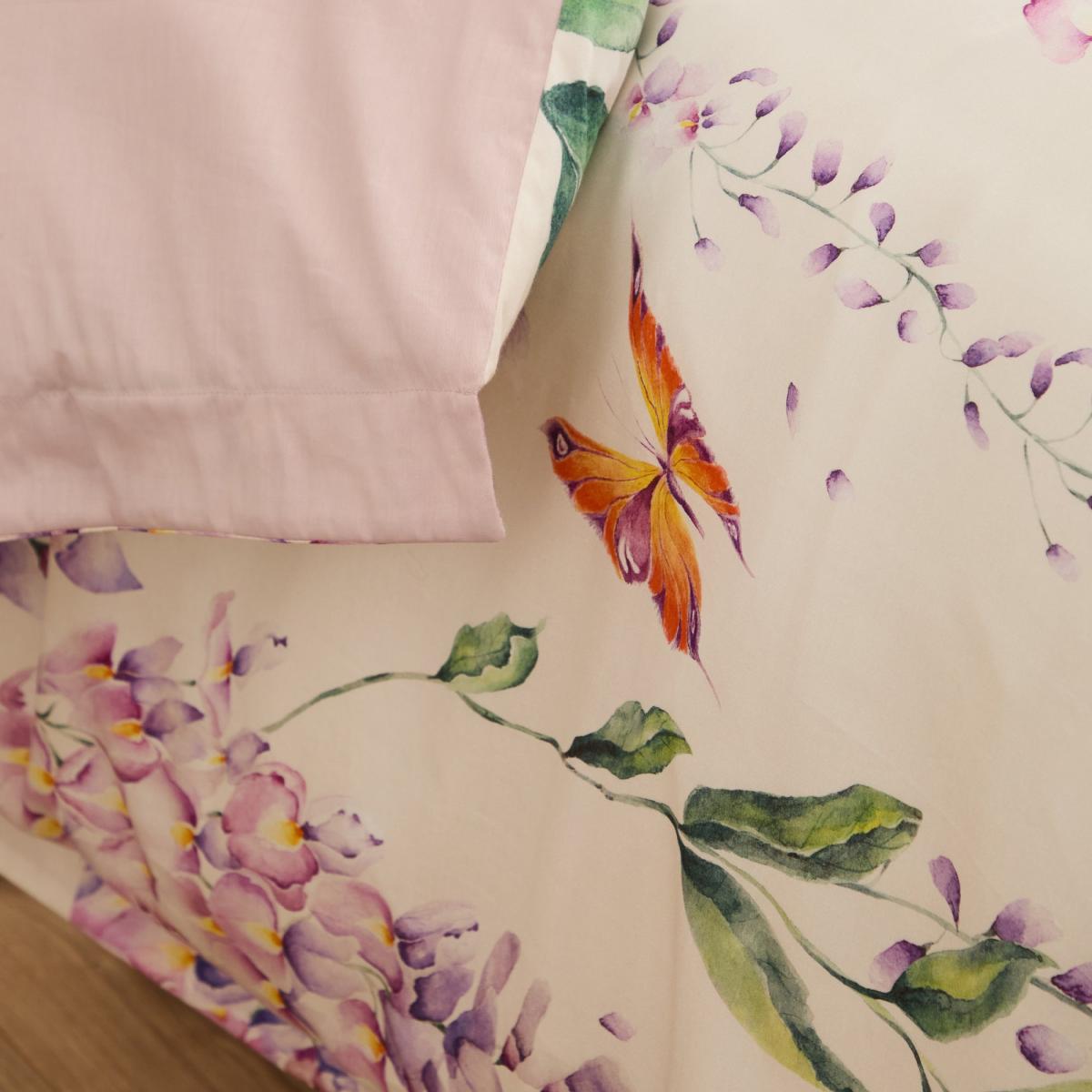 Mariposa Floral 100% Cotton Duvet Cover and Pillowcase Set – image 3