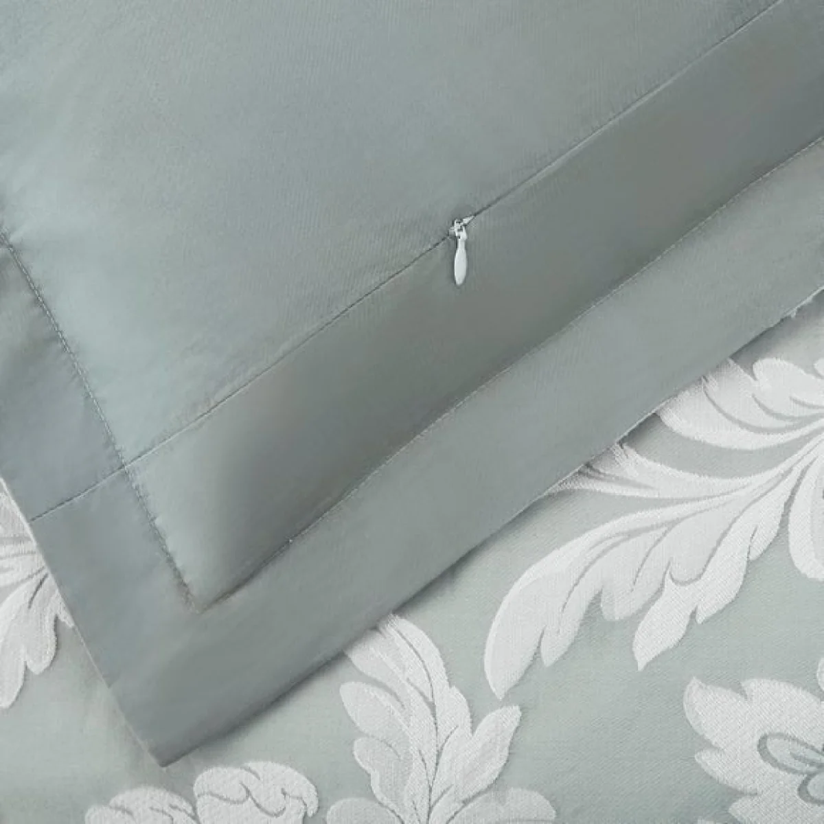 Dorma Florence Duvet Cover and Pillowcase Set Green/White – image 6