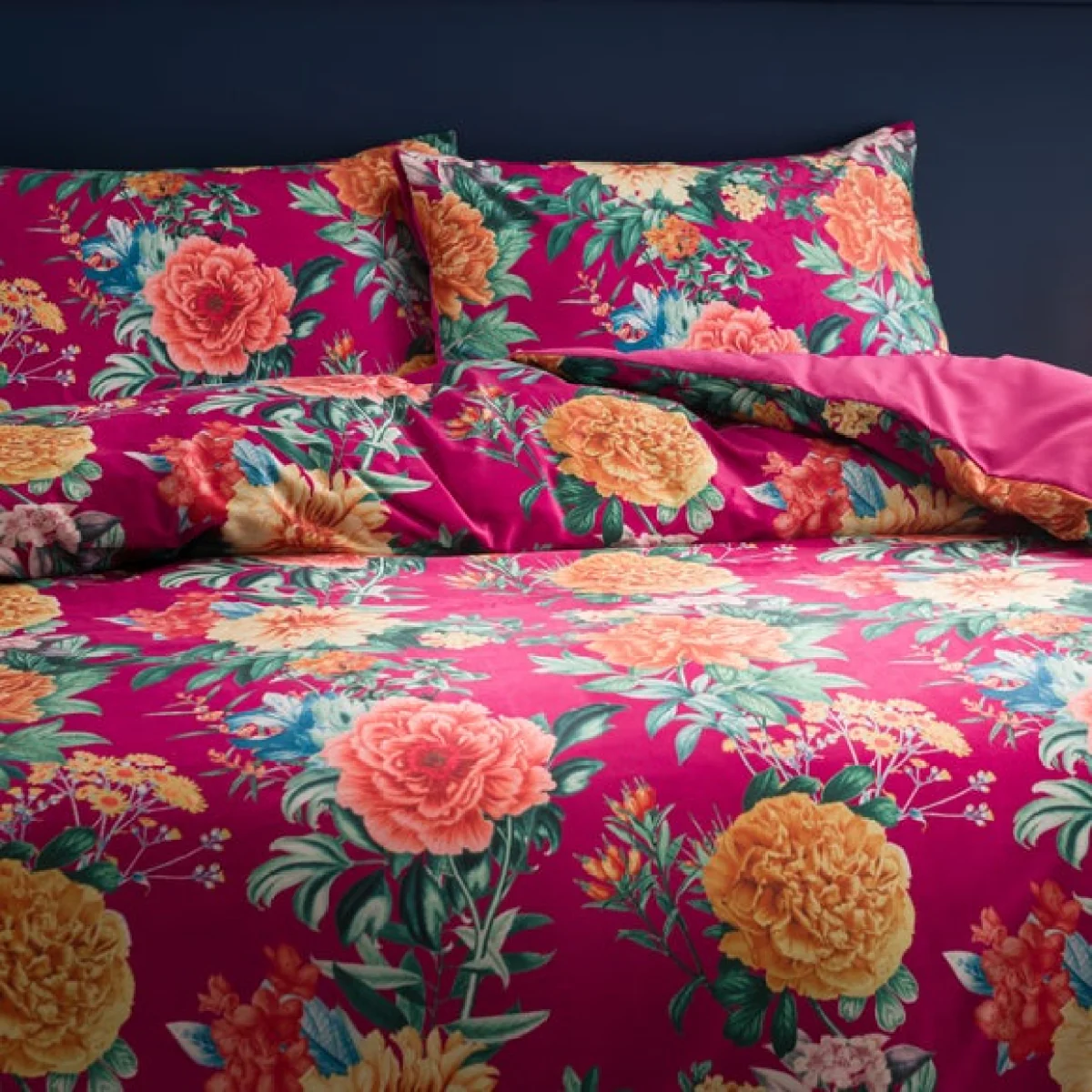 Peony Floral Duvet Cover & Pillowcase Set Pink – image 2