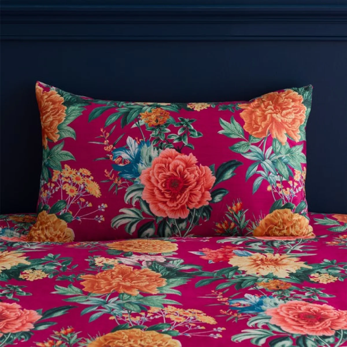 Peony Floral Duvet Cover & Pillowcase Set Pink – image 5