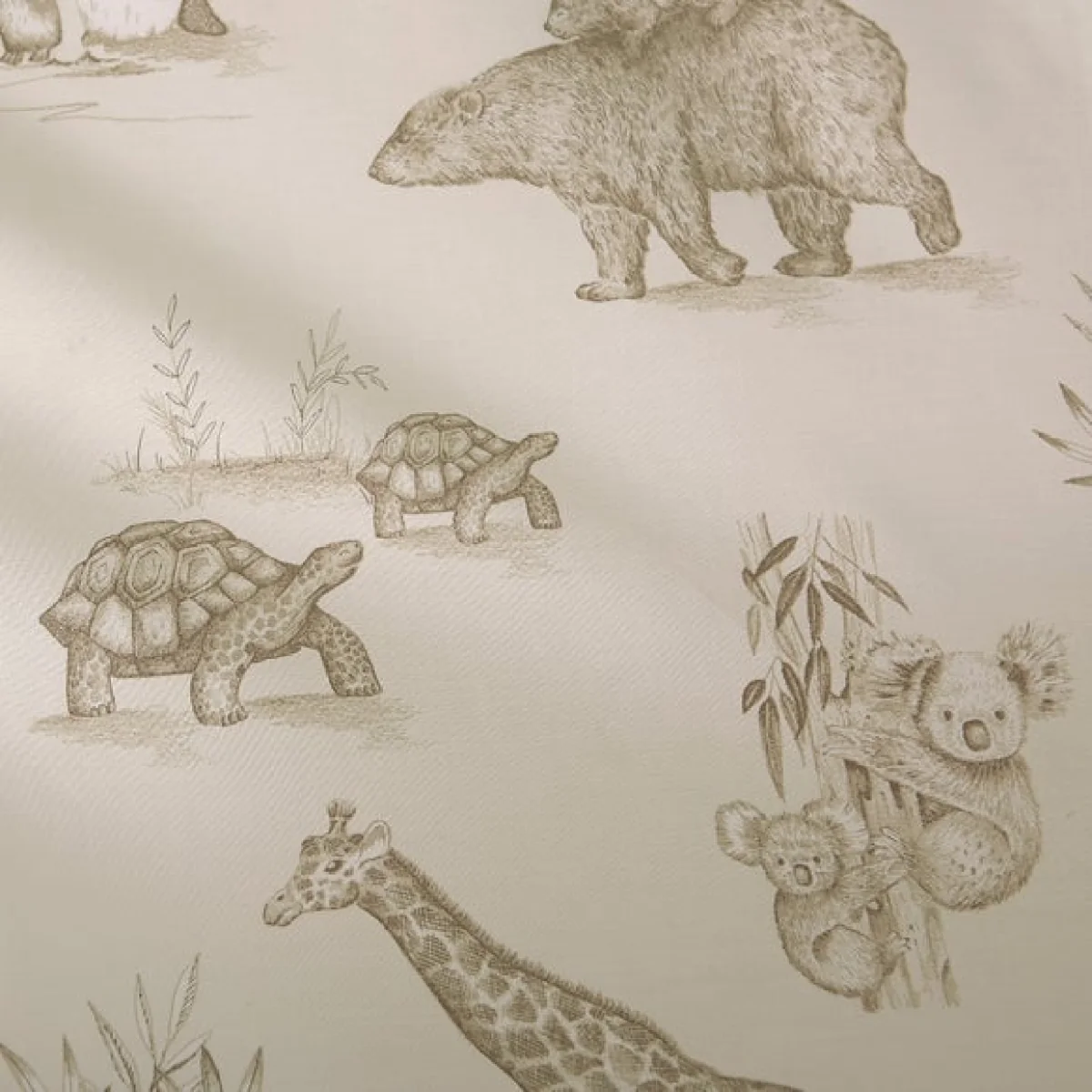 Sketched Animal Duvet Cover and Pillowcase Set Natural – image 7