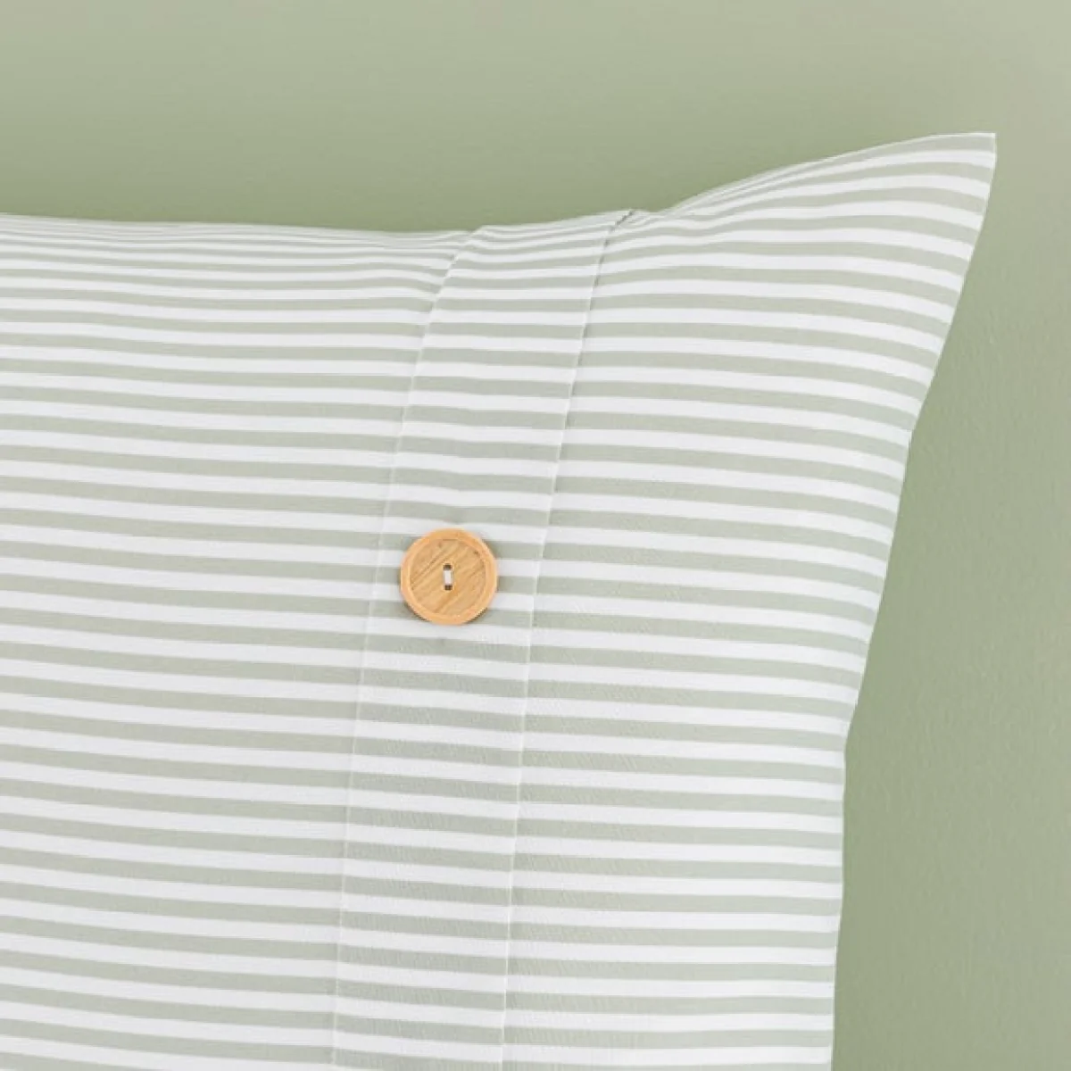 Khai Stripe Sage Duvet Cover and Pillowcase Set Sage (Green) – image 5