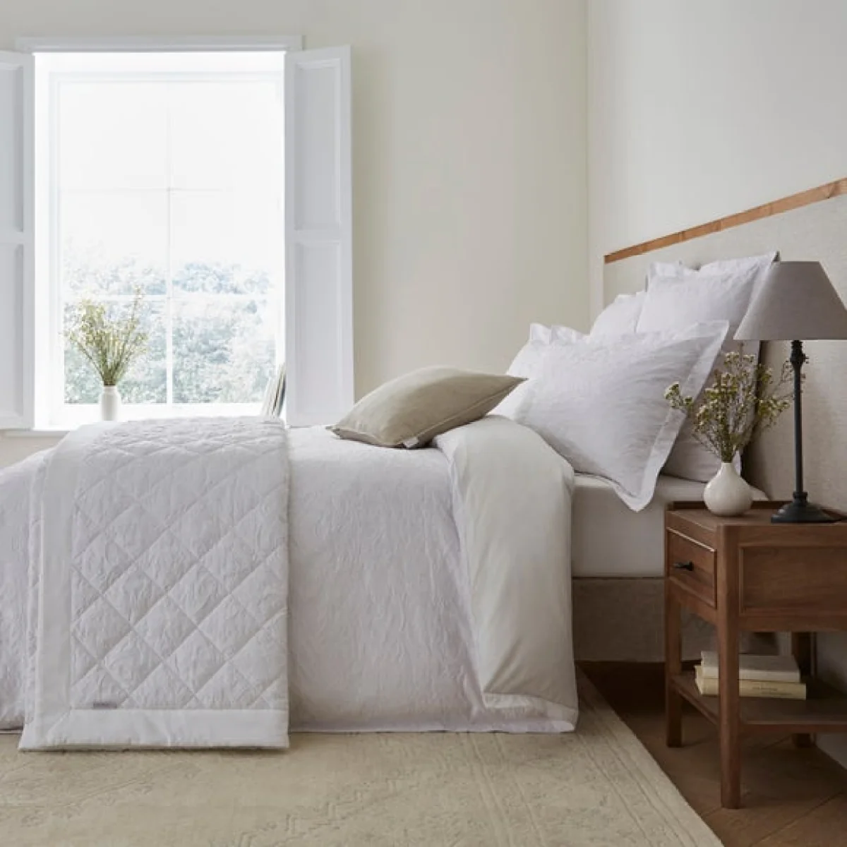 Dorma Winchester White Duvet Cover & Pillowcase Set White – image 3