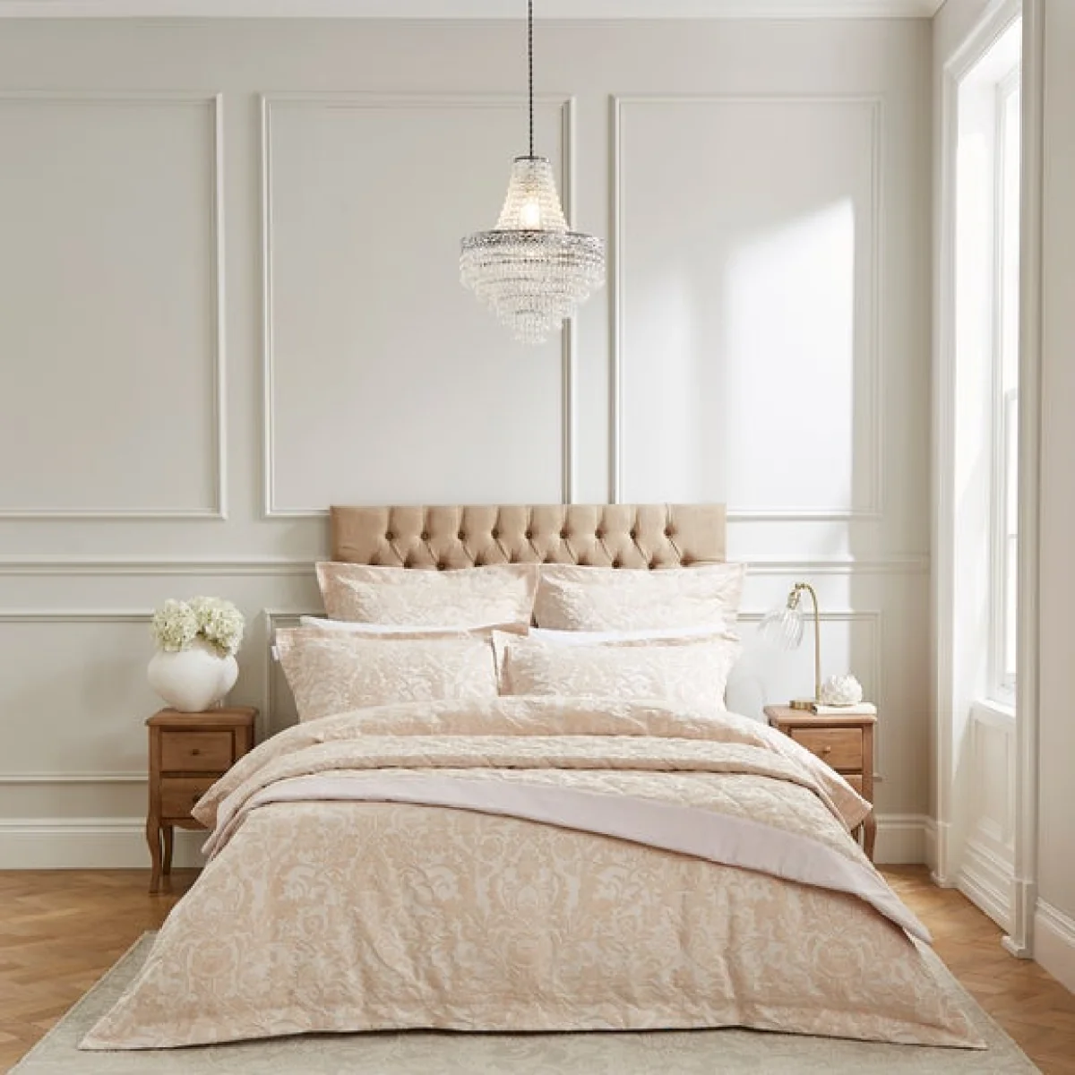 Dorma Winchester Champagne Duvet Cover and Pillowcase Set Beige – image 4