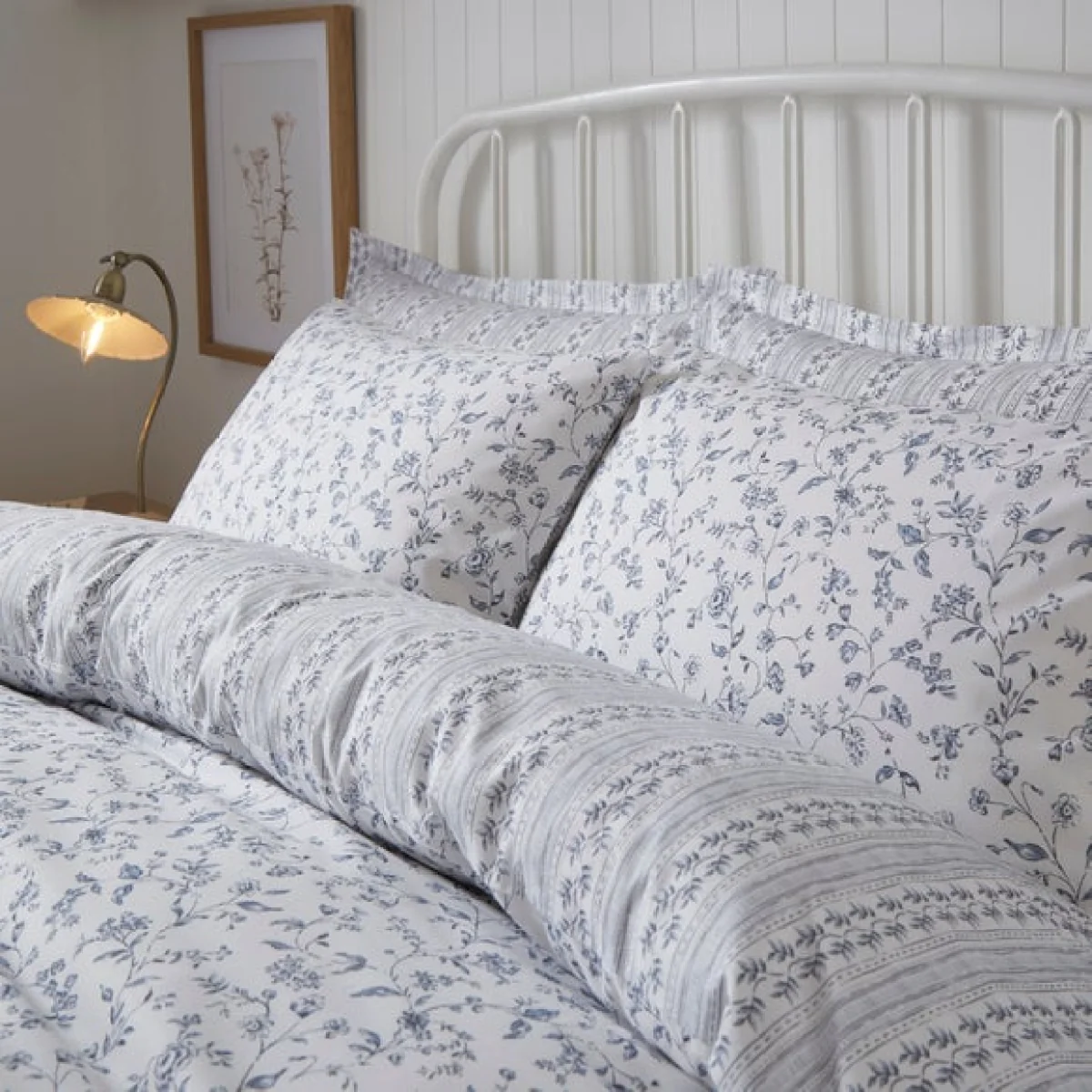 Floral Toile Polycotton Duvet Cover & Pillowcase Set – image 7