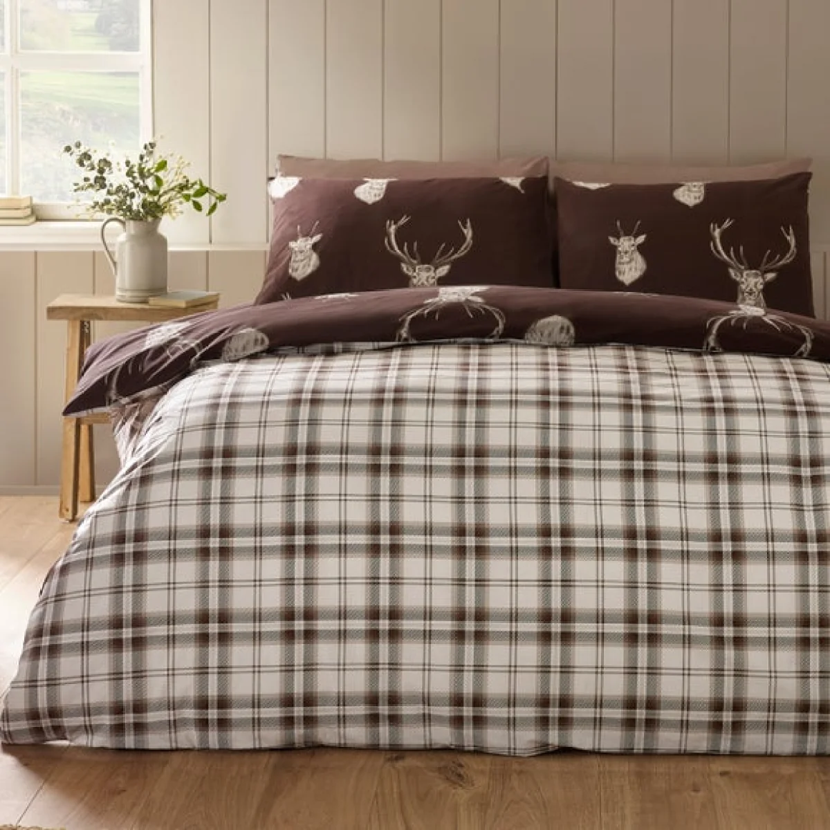 Catherine Lansfield Stag Polycotton Duvet Cover & Pillowcase Set – image 2