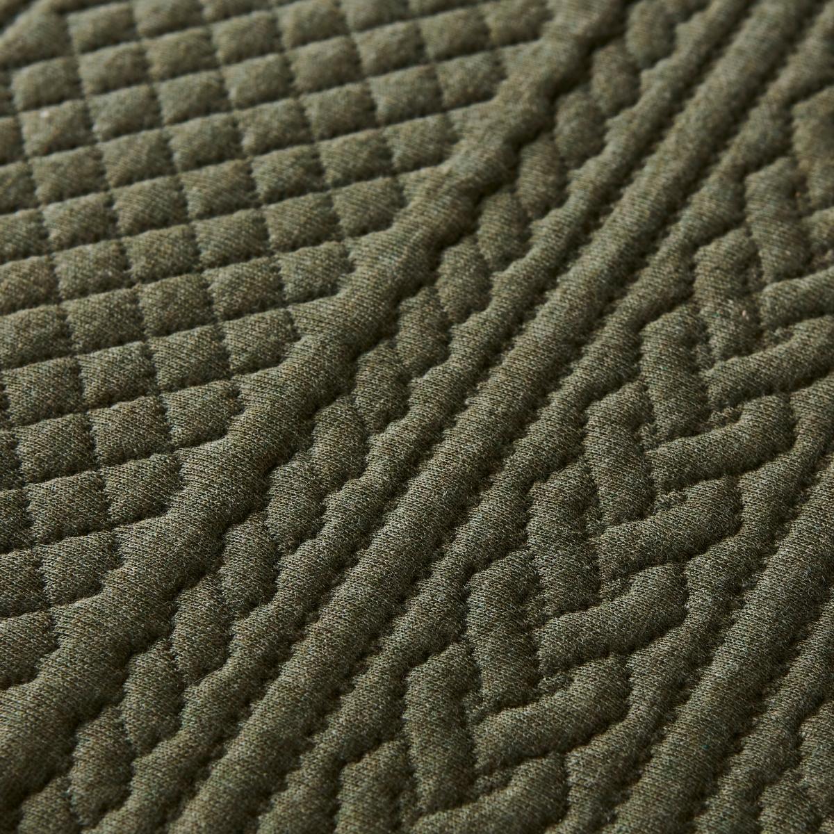 Blakely Cable Duvet Cover and Pillowcase Set Olive (Green) – image 4