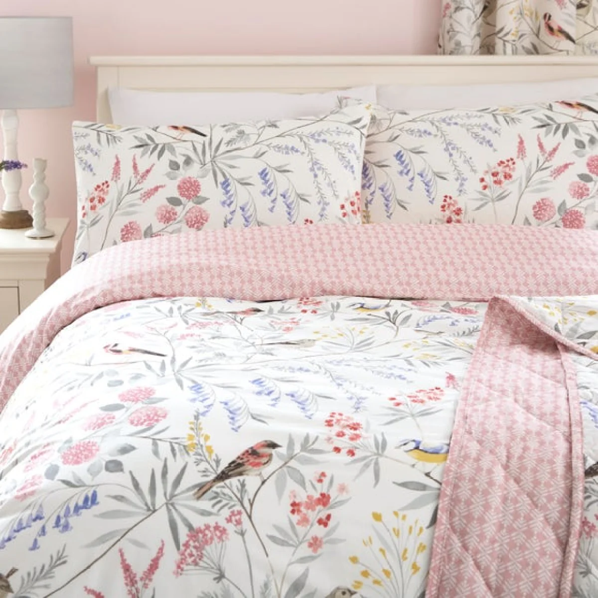 Caraway Pink Duvet Cover and Pillowcase Set Pink – image 2
