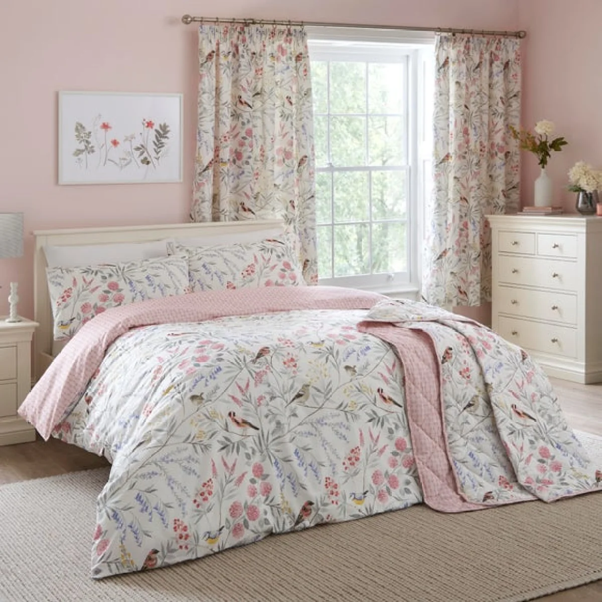 Caraway Pink Duvet Cover and Pillowcase Set Pink – image 5