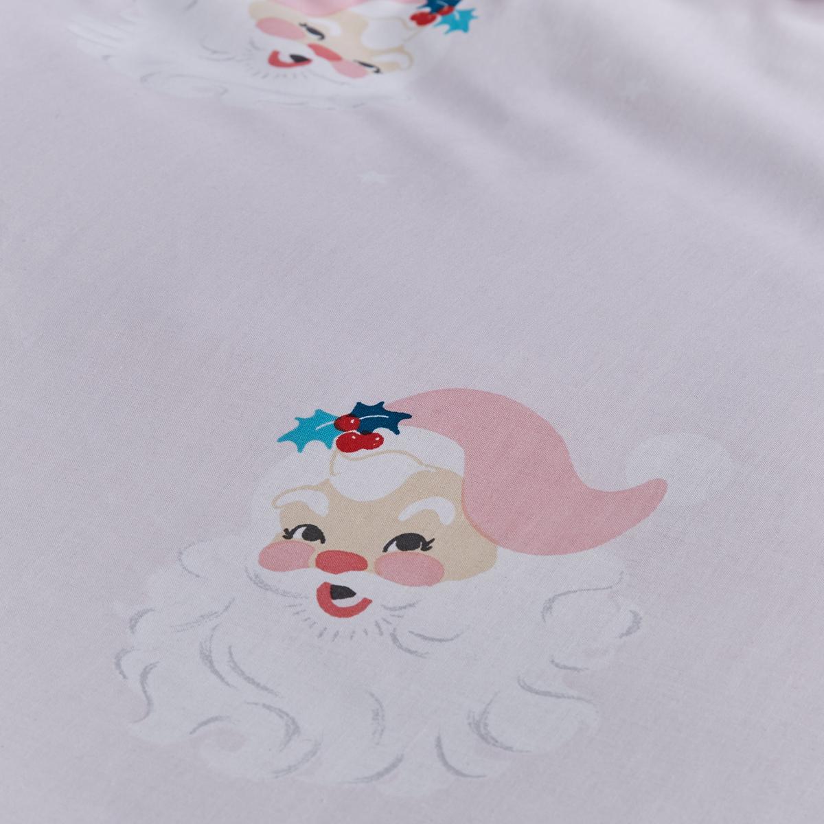 Catherine Lansfield Vintage Santa Reversible Duvet Cover and Pillowcase Set Pink – image 4