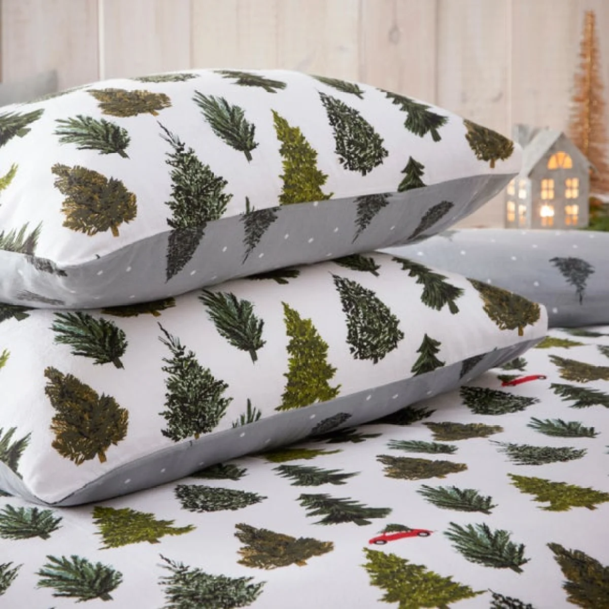 furn. Evergreen Duvet Cover Set Pine Green Green – image 2