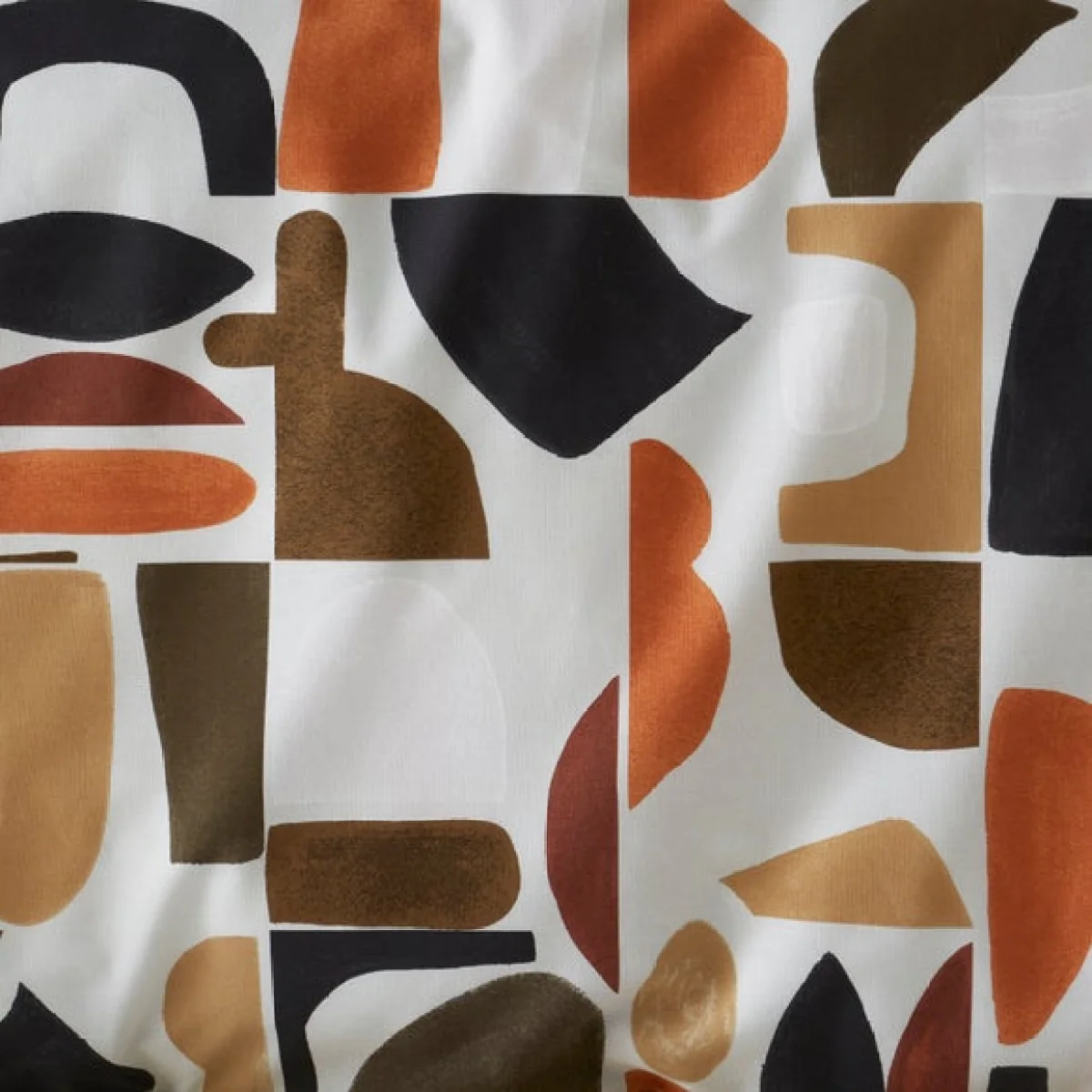 Casa Geometric Natural Duvet Cover & Pillowcase Set Brown/White/Black – image 4