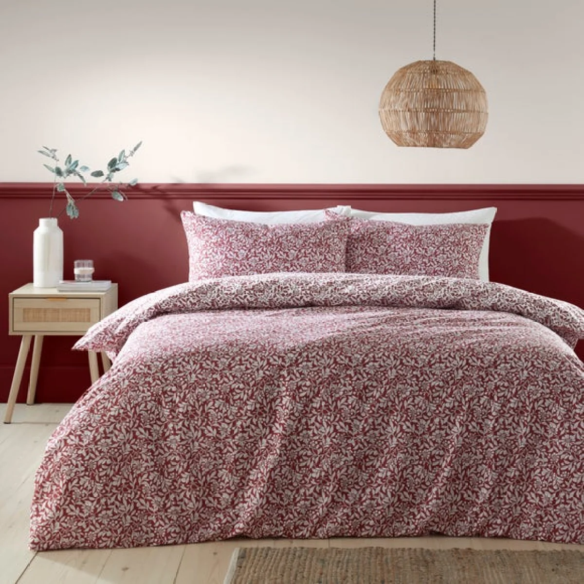 Chartwell Aubergine Duvet Cover and Pillowcase Set Aubergine (Purple) – image 2