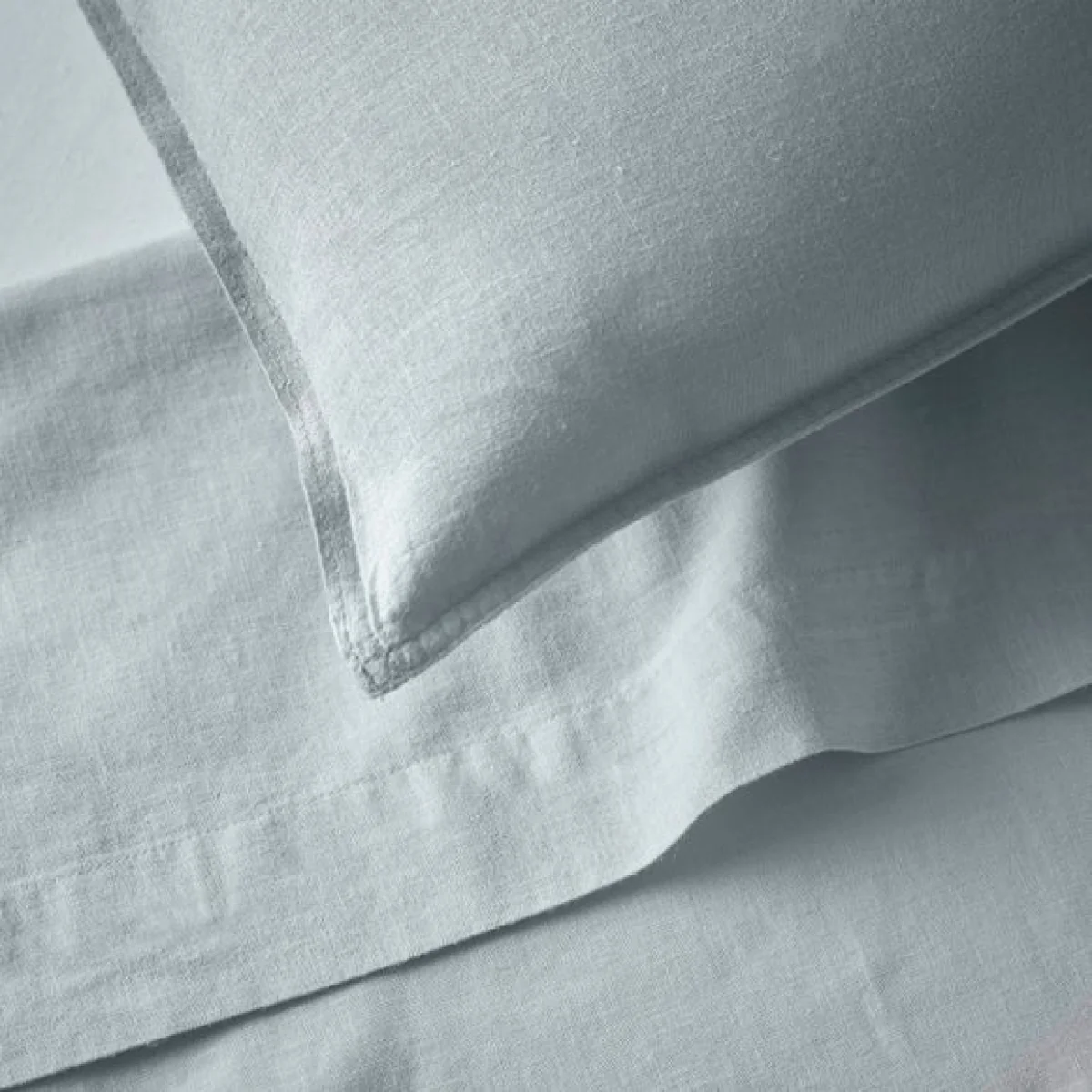 Cotton Linen Ashley Blue Duvet Cover & Pillowcase Set Ashley Blue – image 5