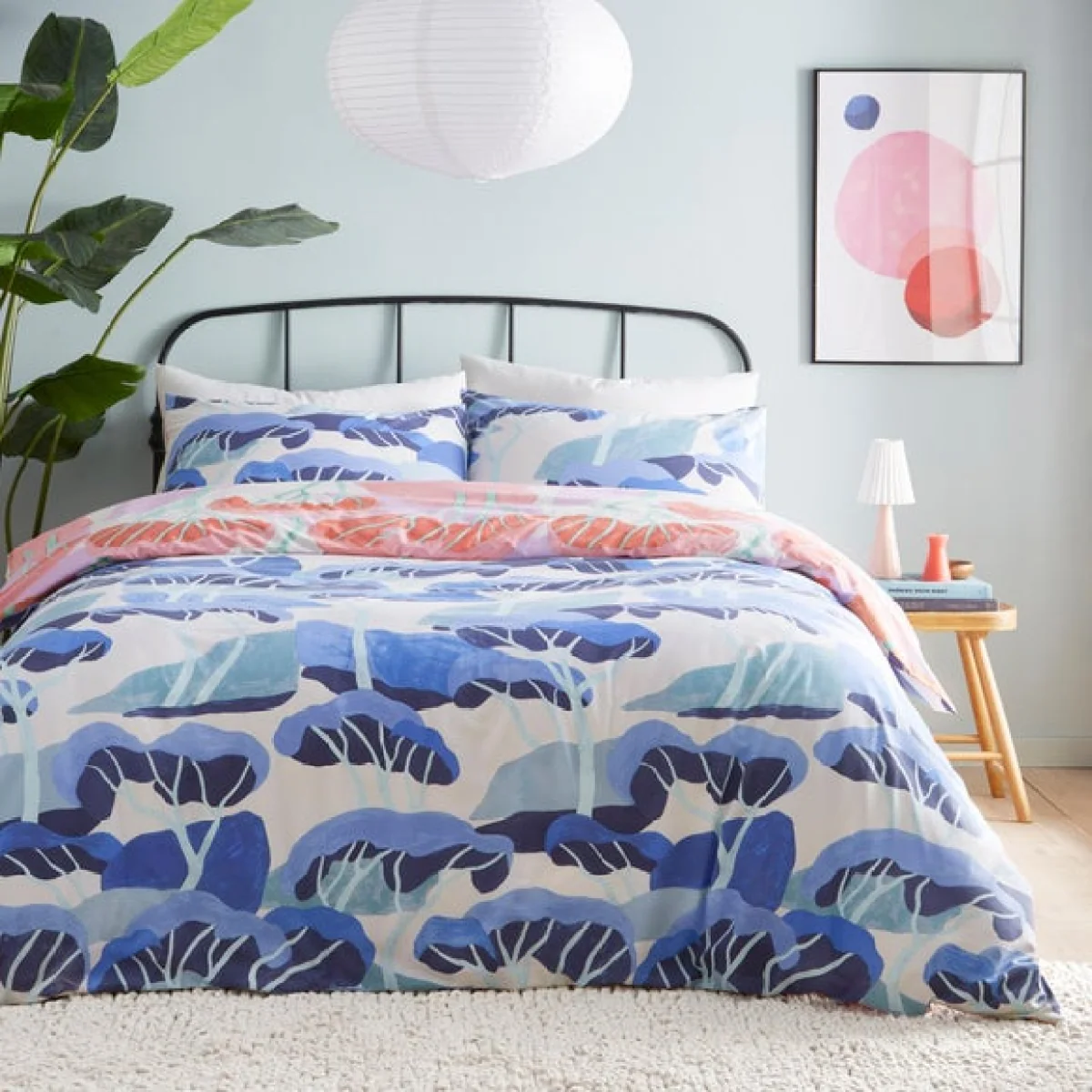 furn. D'Azure Duvet Cover and Pillowcase Set MultiColoured – image 3