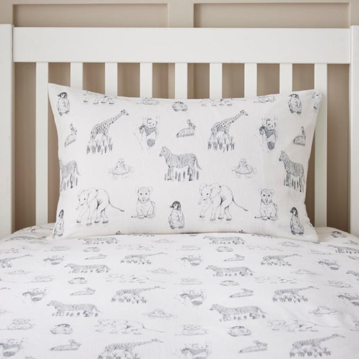 Sketched Animals Brushed Cotton Quilt Cover and Pillowcase Set – image 4