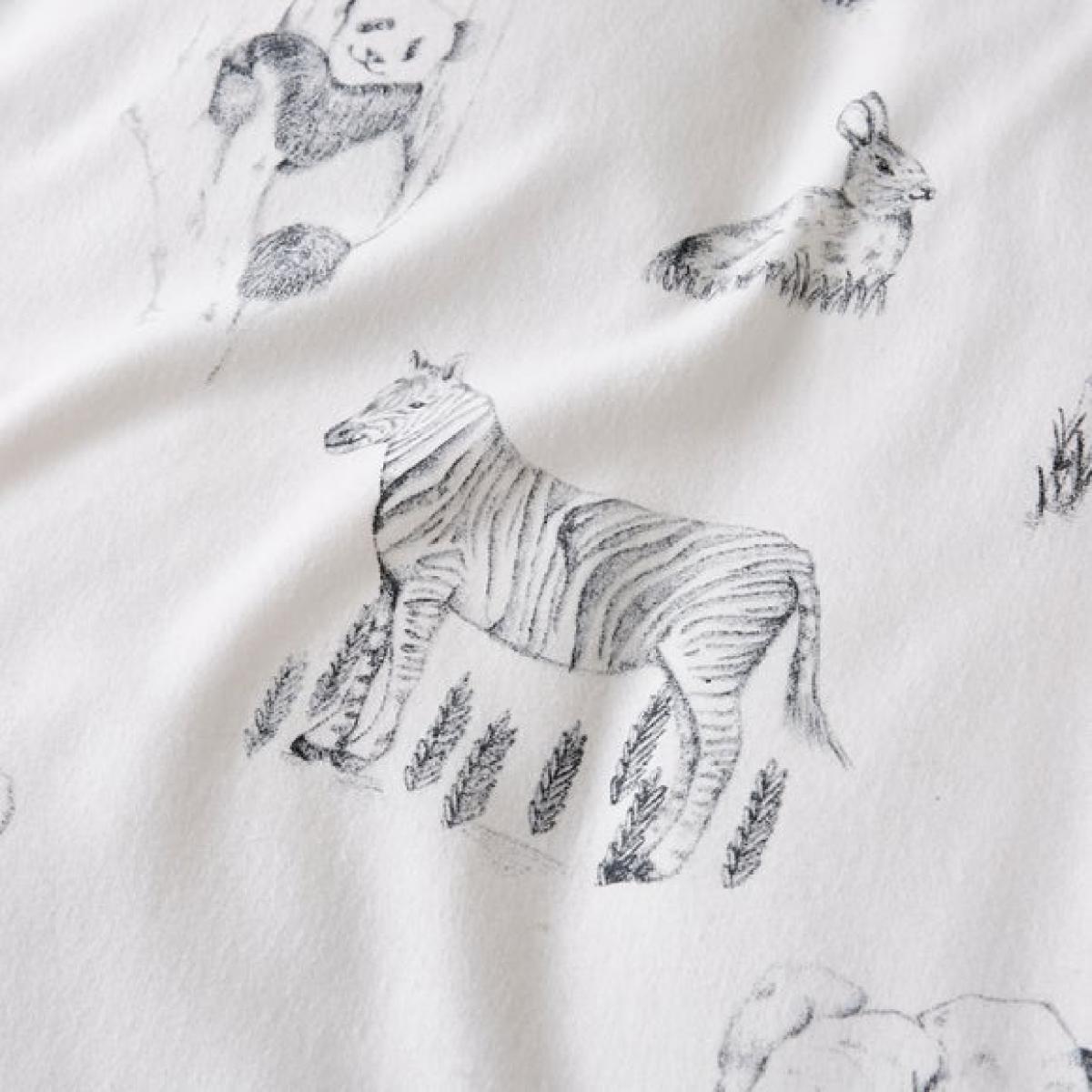 Sketched Animals Brushed Cotton Quilt Cover and Pillowcase Set – image 5